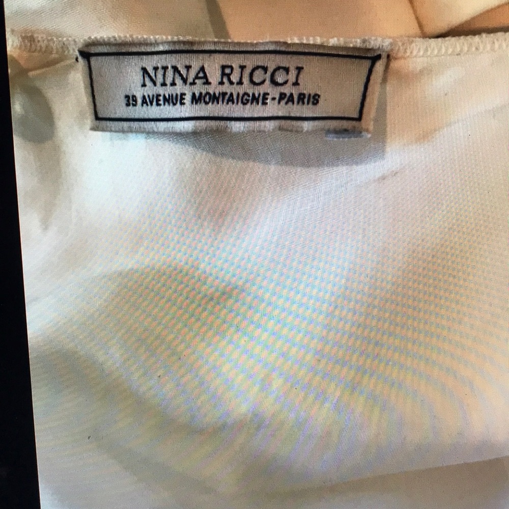 Nina Ricci ivory cream sleeveless lace dress, 34 - Picture 6 of 9